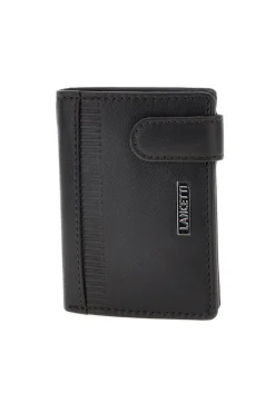 Portafoglio Verticale Nero in Pelle con Protezione RFID Lancetti LL26S-766-82