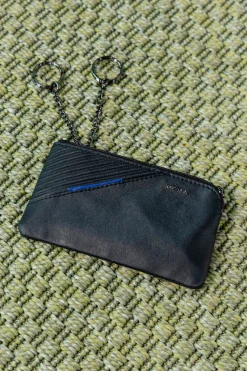 Portamonete nero in vera pelle con doppia zip Navigare PF881-16