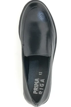 Prima Riga 701 Mokassins aus schwarzem Leder