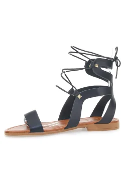 Prima Riga 402 Schnürsandalen Schwarz