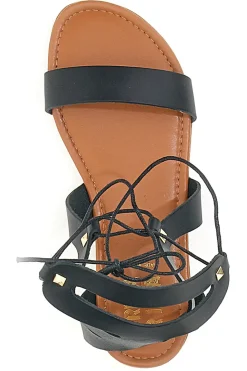 Prima Riga 402 Schnürsandalen Schwarz