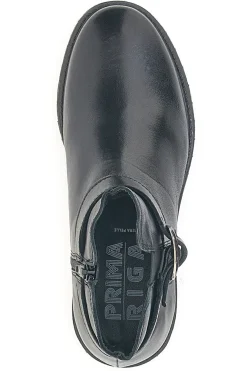 Prima Riga A04GAUDI Schwarze Stiefeletten mit seitlicher Schnalle