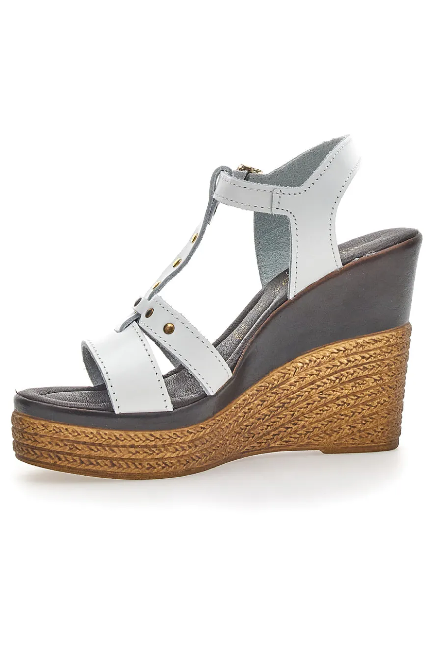 Prima Riga Keilsandalen 9269 Weiß