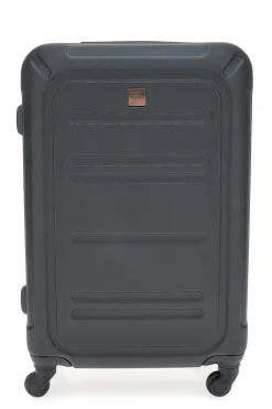 Prima Riga PR161/M Mittlerer schwarzer Hartschalen-Trolley mit Schwenkrädern