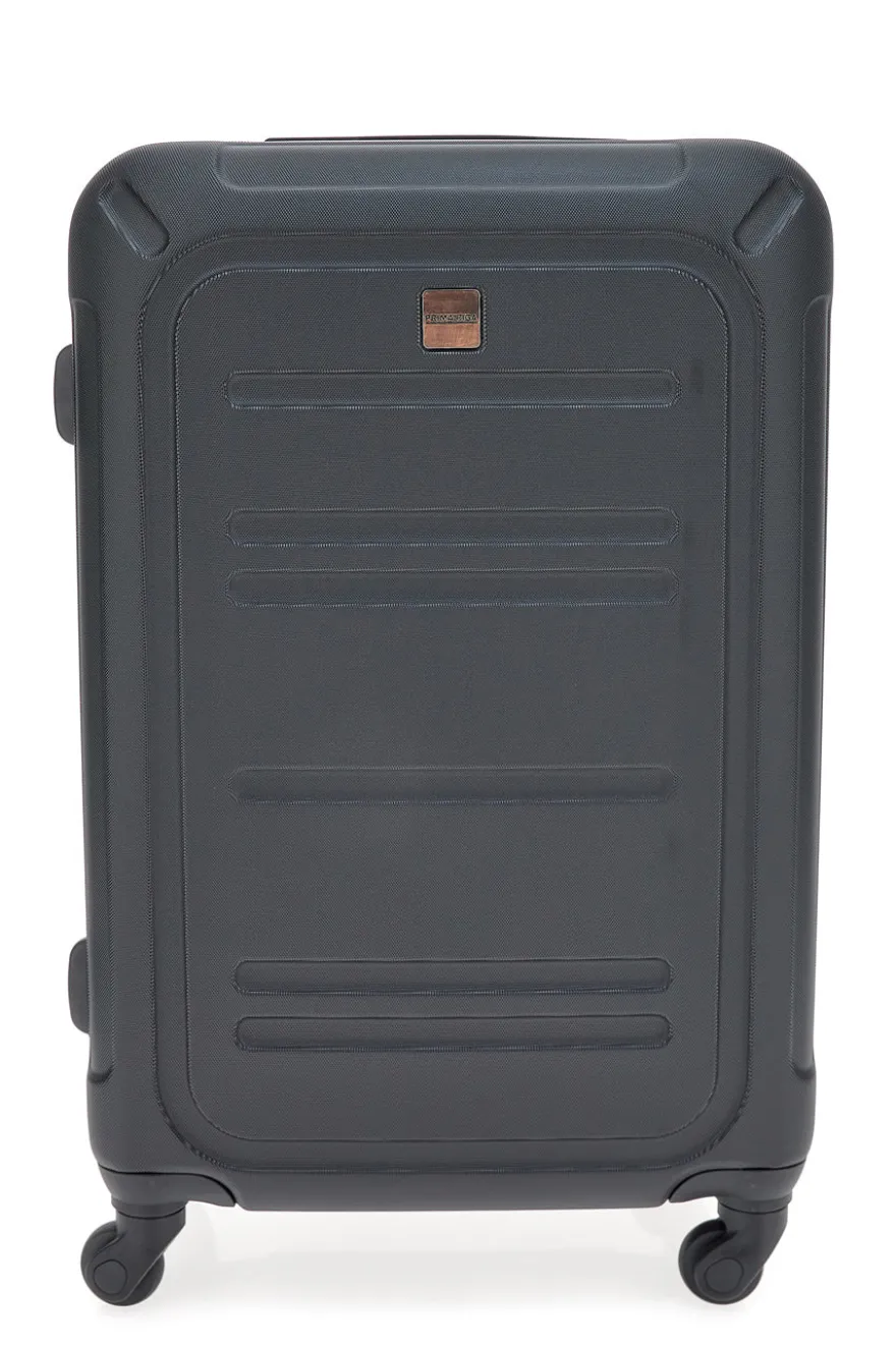 Prima Riga PR161/M Mittlerer schwarzer Hartschalen-Trolley mit Schwenkrädern