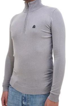 Pullover grigio con mezza cerniera BOARDMAN NBY8017