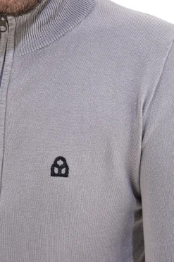 Pullover grigio con mezza cerniera BOARDMAN NBY8017