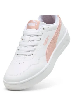 Puma – Court Lally JR – Weiße und rosa Schnürsneaker