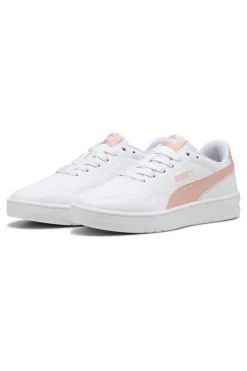 Puma – Court Lally JR – Weiße und rosa Schnürsneaker