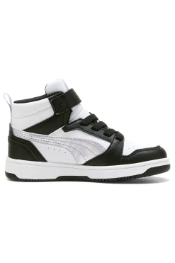 Puma – Rebound V6 Mid Space Belle AC+PS – Hohe Sneakers in Schwarz und Weiß