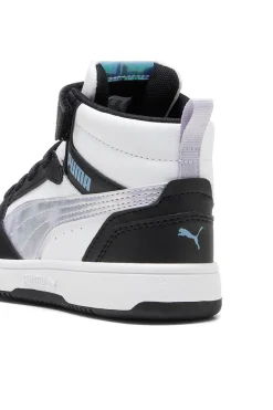 Puma – Rebound V6 Mid Space Belle AC+PS – Hohe Sneakers in Schwarz und Weiß