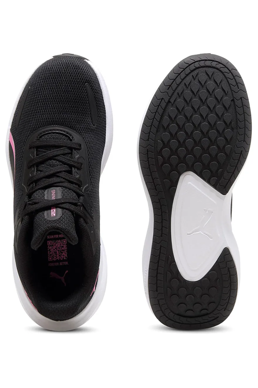Puma – Skyrocket Lite – Schwarze Laufschuhe mit rosa Details