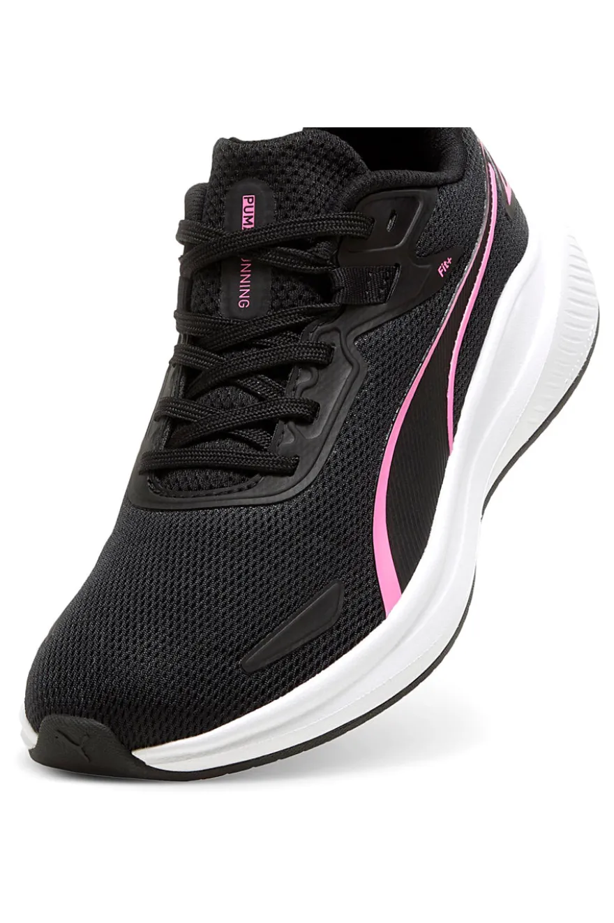 Puma – Skyrocket Lite – Schwarze Laufschuhe mit rosa Details