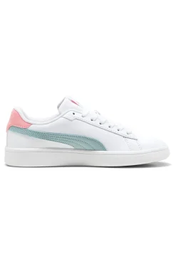 Puma – Smash 3.0 L Jr – Weiße und blaue Turnschuhe