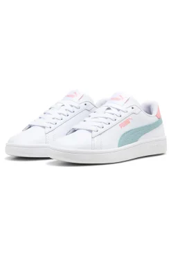 Puma – Smash 3.0 L Jr – Weiße und blaue Turnschuhe