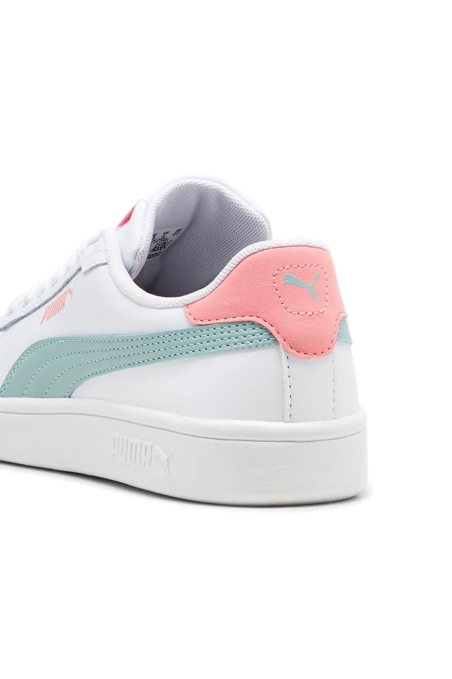 Puma – Smash 3.0 L Jr – Weiße und blaue Turnschuhe