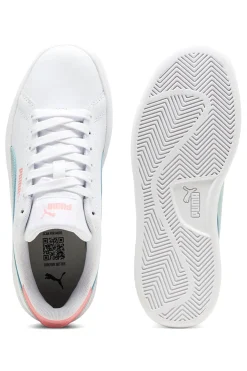 Puma – Smash 3.0 L Jr – Weiße und blaue Turnschuhe