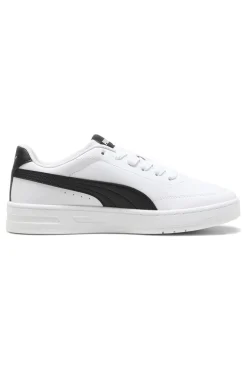 Puma Court Classic Clean Jr. Weiße Sneaker mit schwarzen Details