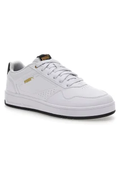 Puma Court klassische weiße Turnschuhe mit Schnürsenkeln