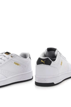 Puma Court klassische weiße Turnschuhe mit Schnürsenkeln