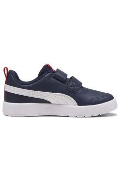 Puma Courtflex V3 V PS Blau und Weiß Turnschuhe