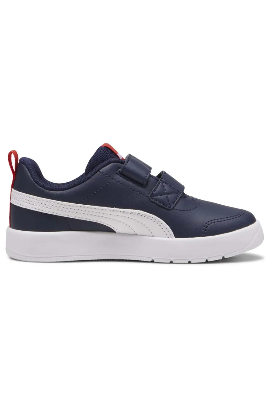 Puma Courtflex V3 V PS Blau und Weiß Turnschuhe