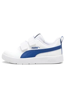 Puma Courtflex V3 V PS Sneaker in Weiß und Blau