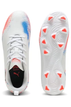 Puma Future 8 Play FG/AG Jr Weiße Fußballschuhe