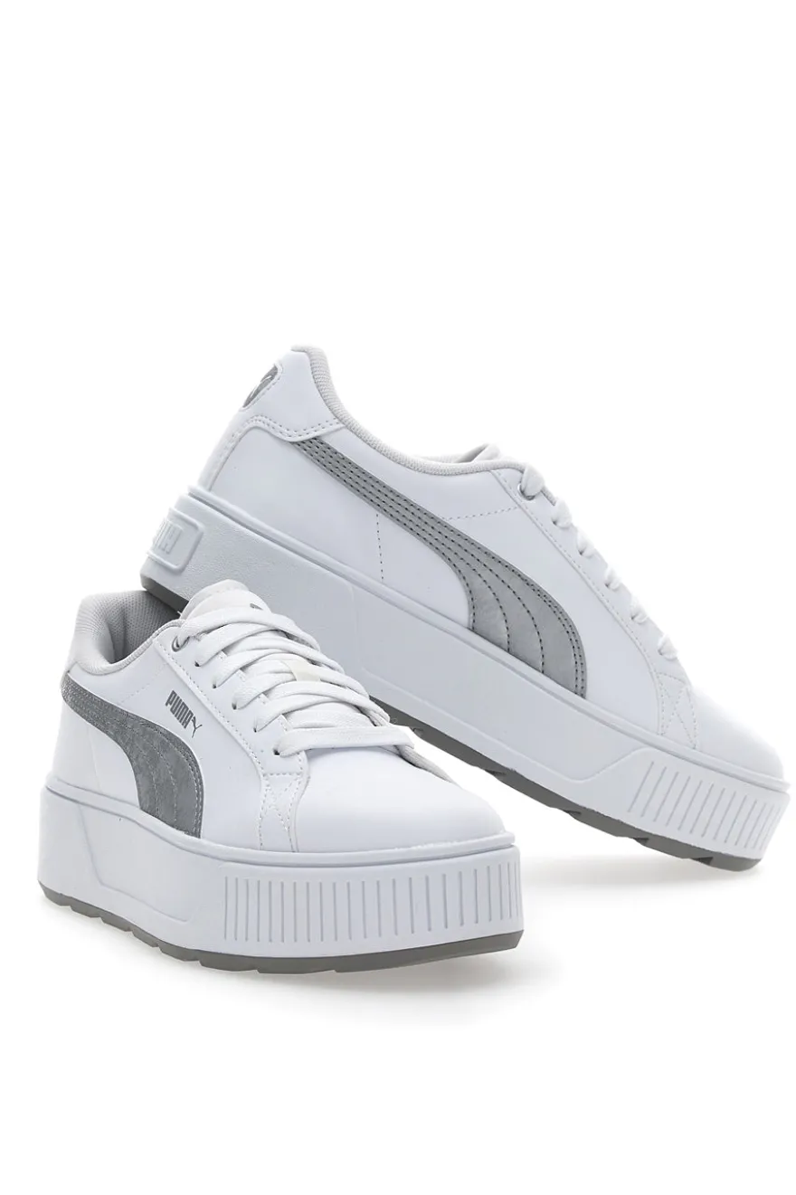 Puma Karmen Space Metallics Weiße Flatform-Sneaker