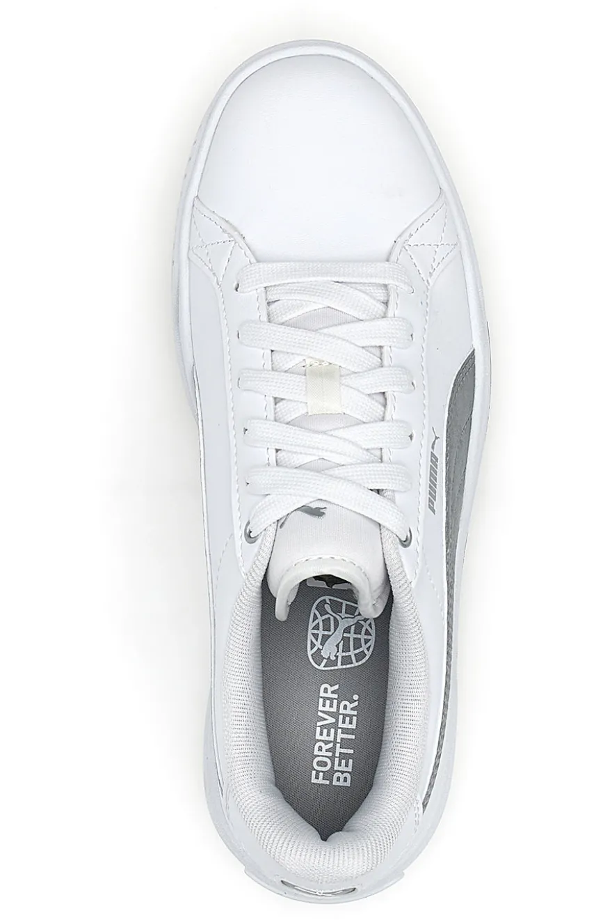 Puma Karmen Space Metallics Weiße Flatform-Sneaker