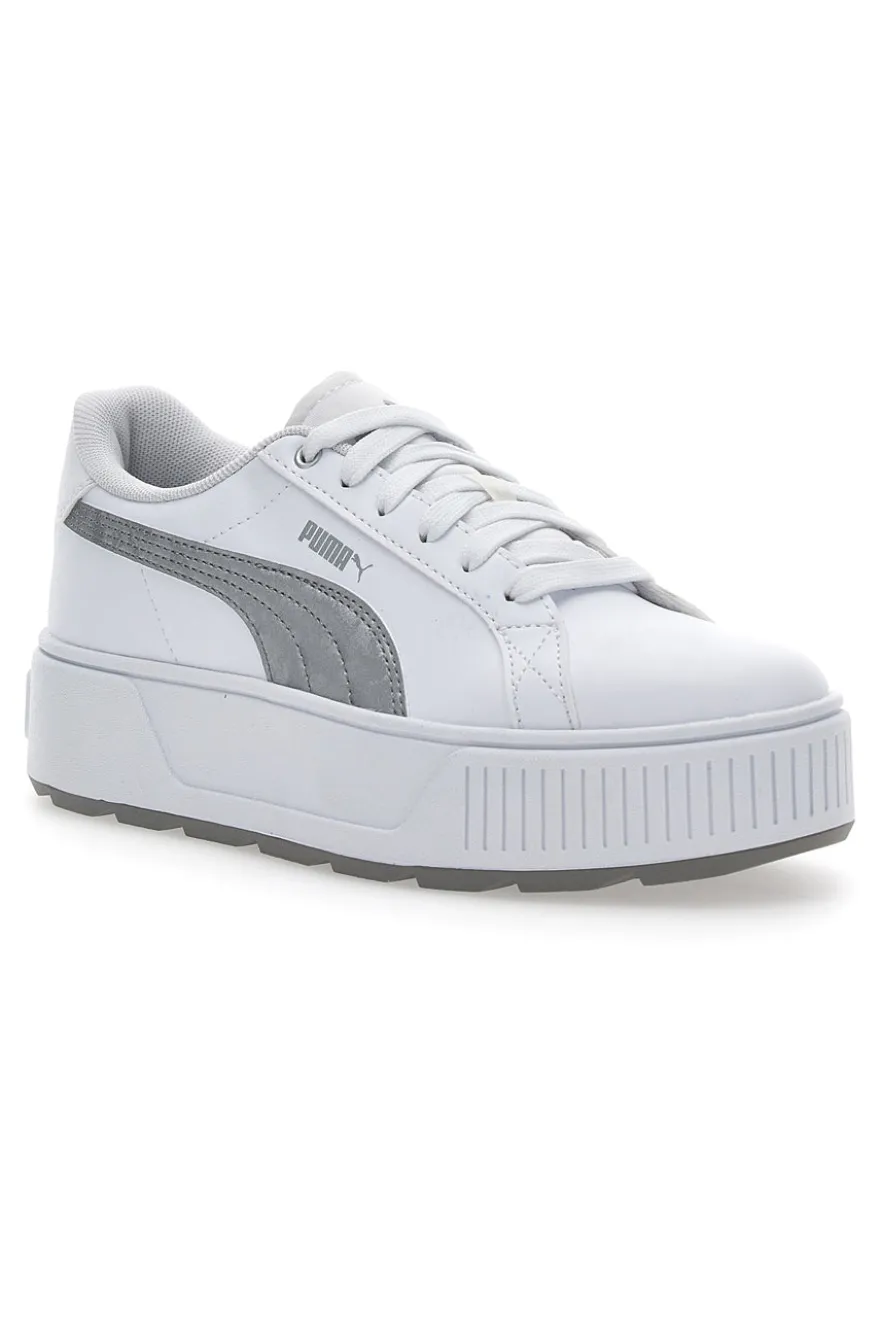 Puma Karmen Space Metallics Weiße Flatform-Sneaker