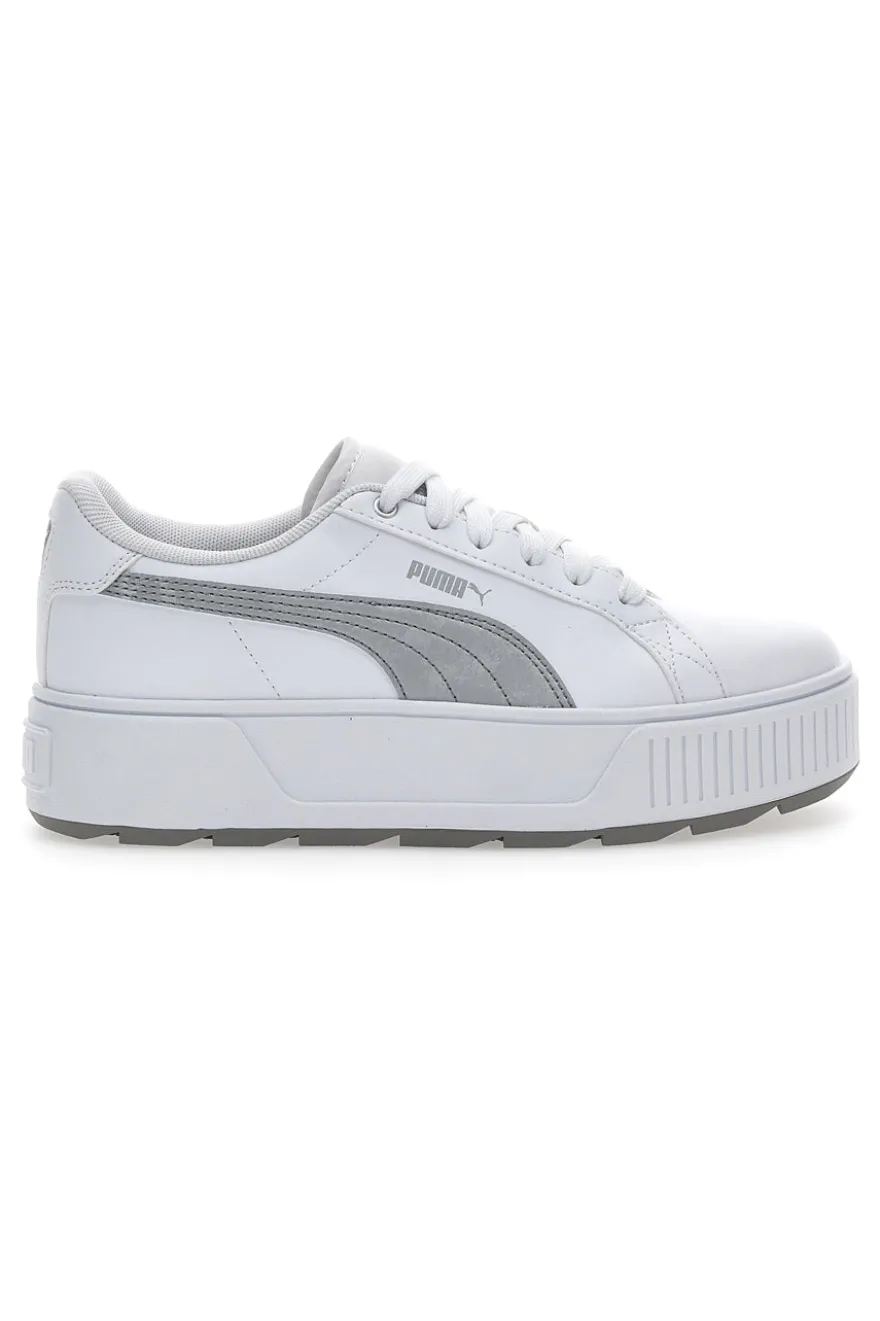 Puma Karmen Space Metallics Weiße Flatform-Sneaker
