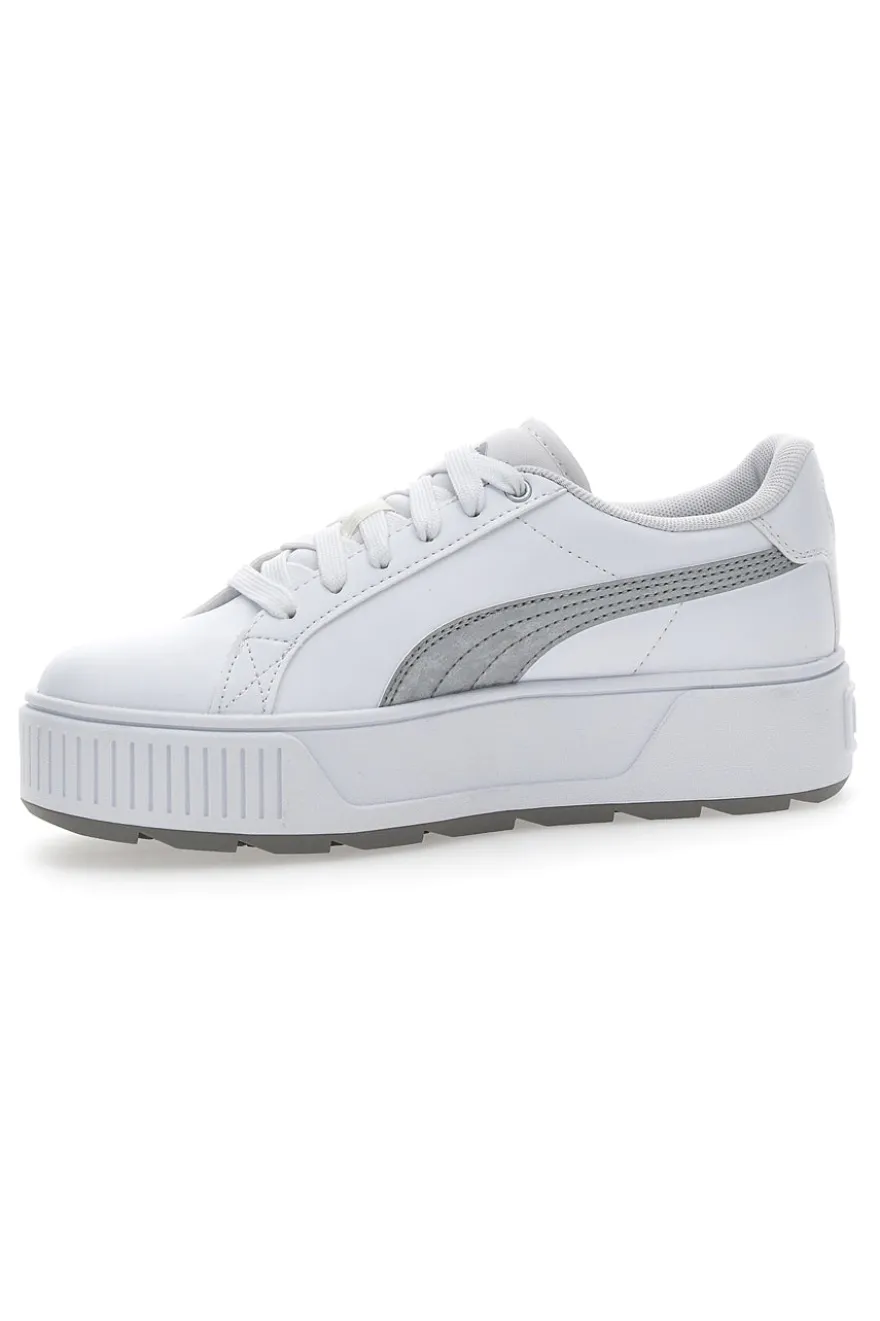 Puma Karmen Space Metallics Weiße Flatform-Sneaker