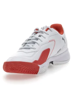 Puma Nova Smash Herren-Padelschuhe in Weiß und Rot