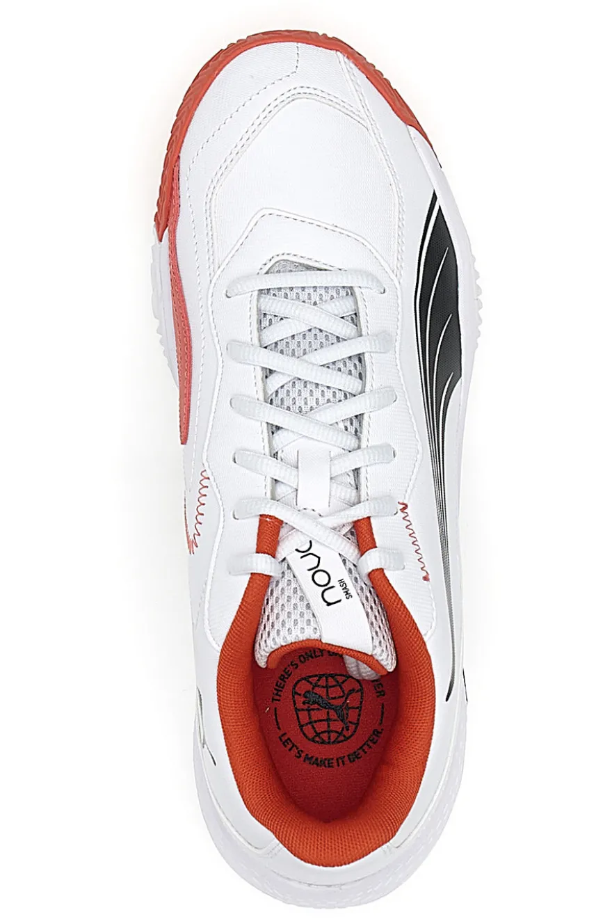 Puma Nova Smash Herren-Padelschuhe in Weiß und Rot