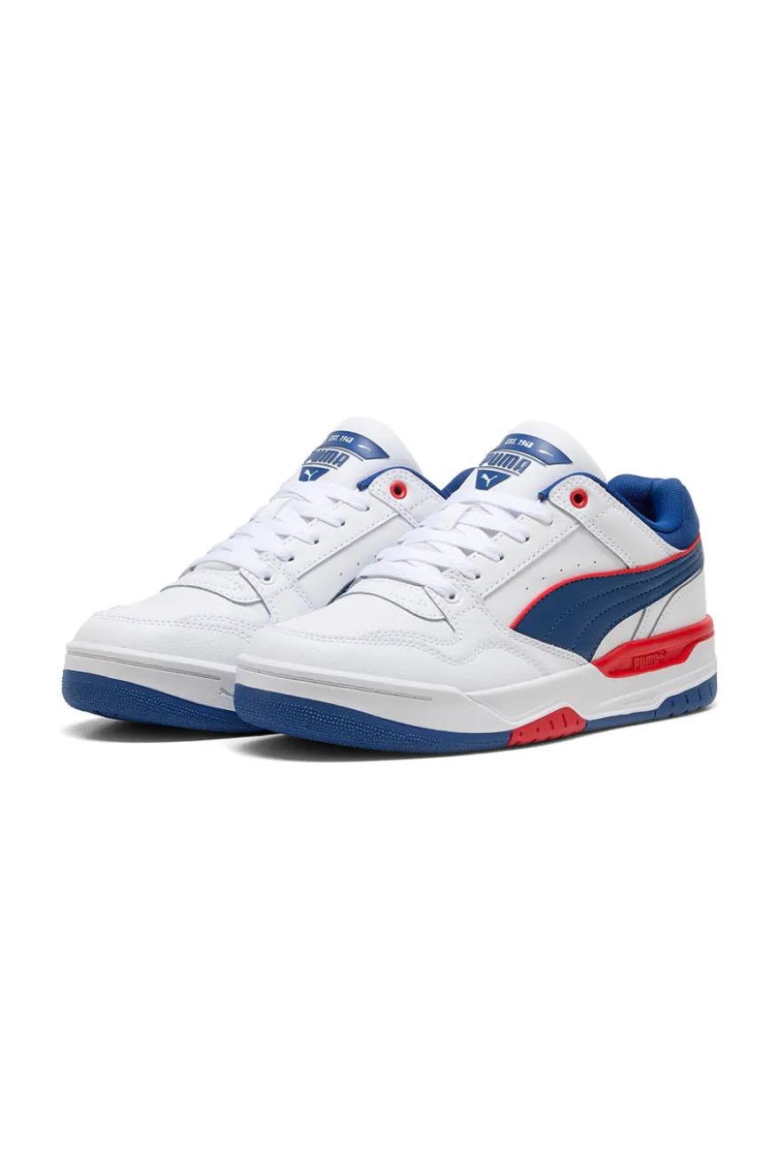 Puma Rebound Retro-Sneaker in Weiß und Blau