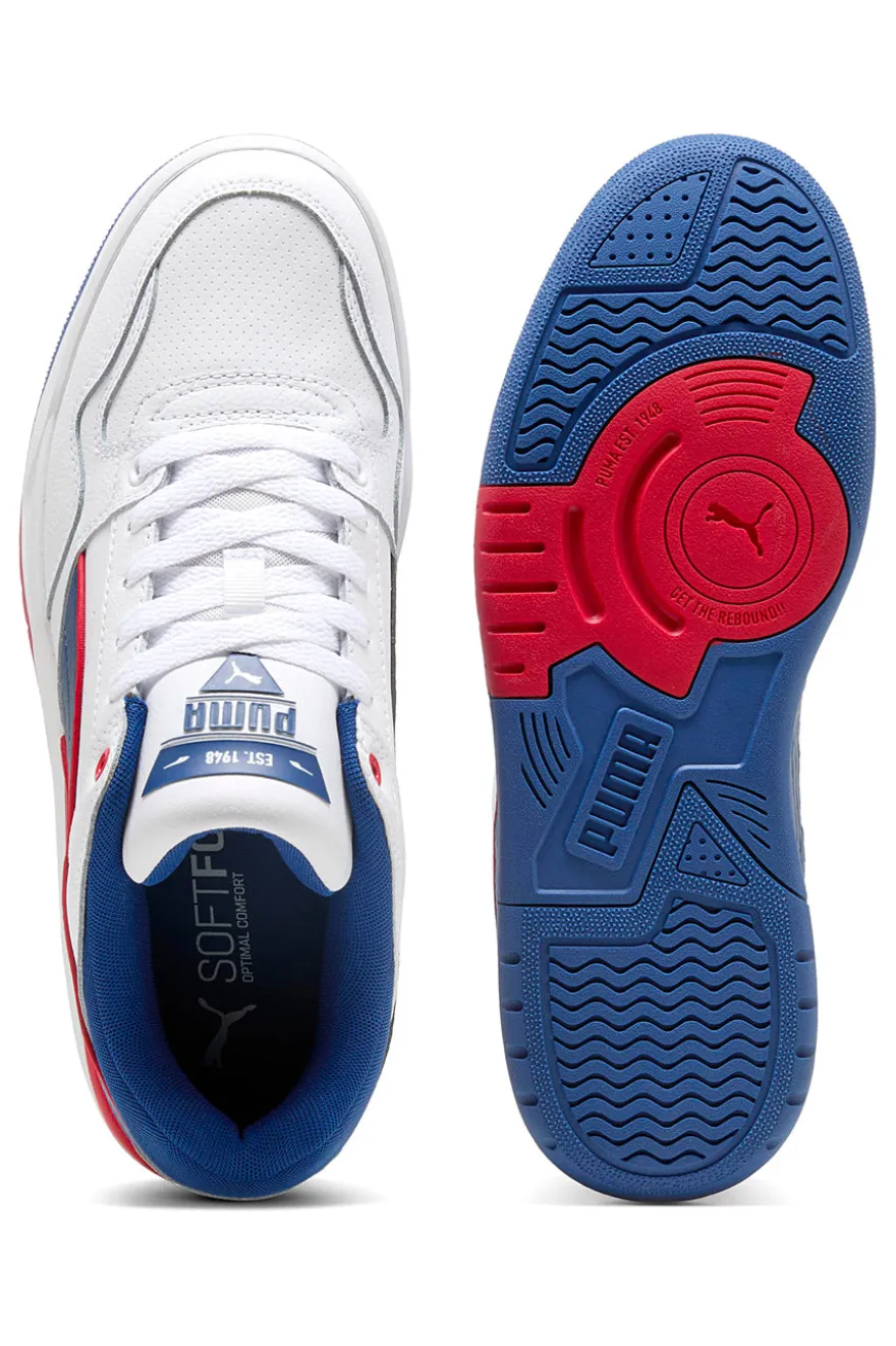 Puma Rebound Retro-Sneaker in Weiß und Blau