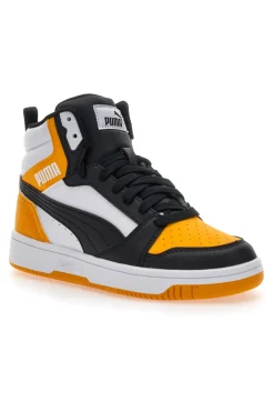 Puma Rebound V6 Mid JR Hohe Turnschuhe in Gelb/Schwarz