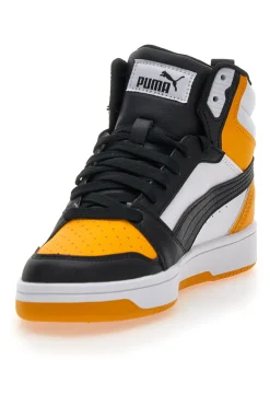 Puma Rebound V6 Mid JR Hohe Turnschuhe in Gelb/Schwarz