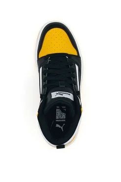 Puma Rebound V6 Mid JR Hohe Turnschuhe in Gelb/Schwarz