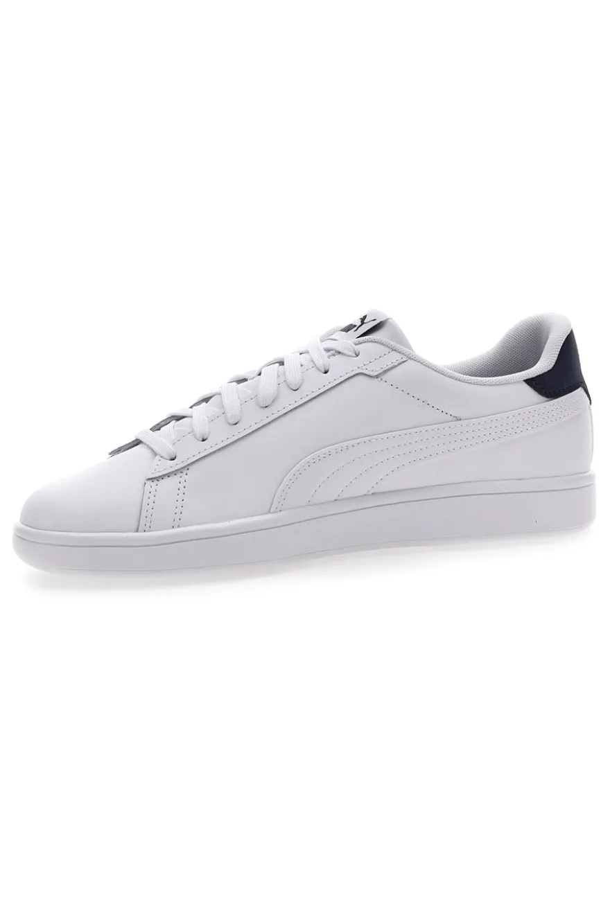 Puma Smash 3.0 L Weiße Turnschuhe mit Schnürsenkeln