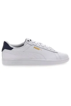 Puma Smash 3.0 L Weiße Turnschuhe mit Schnürsenkeln