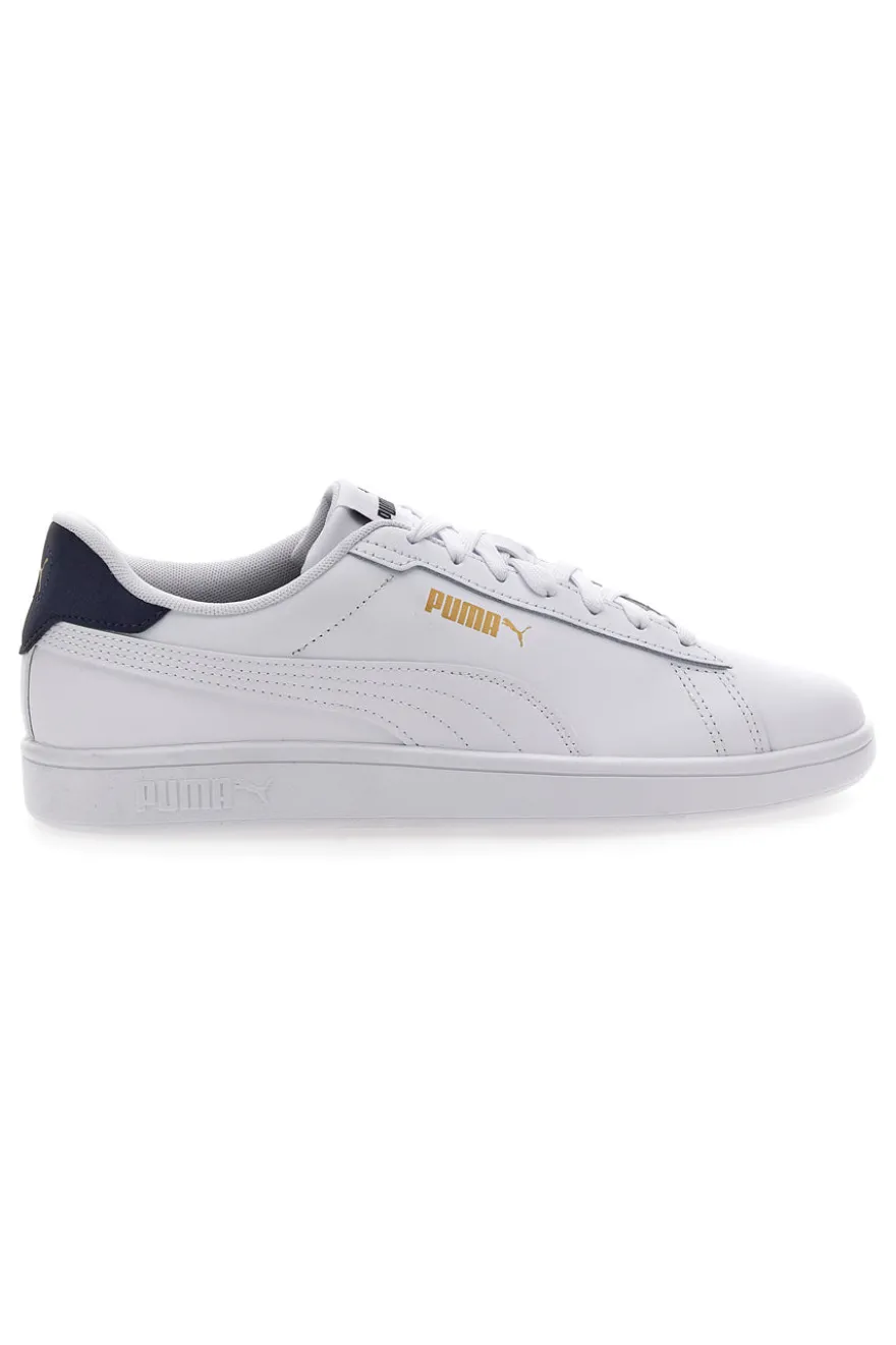 Puma Smash 3.0 L Weiße Turnschuhe mit Schnürsenkeln