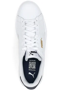 Puma Smash 3.0 L Weiße Turnschuhe mit Schnürsenkeln