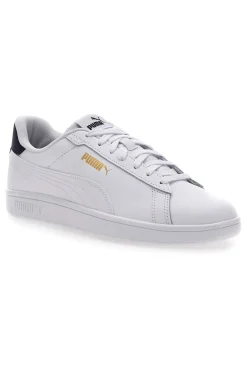 Puma Smash 3.0 L Weiße Turnschuhe mit Schnürsenkeln