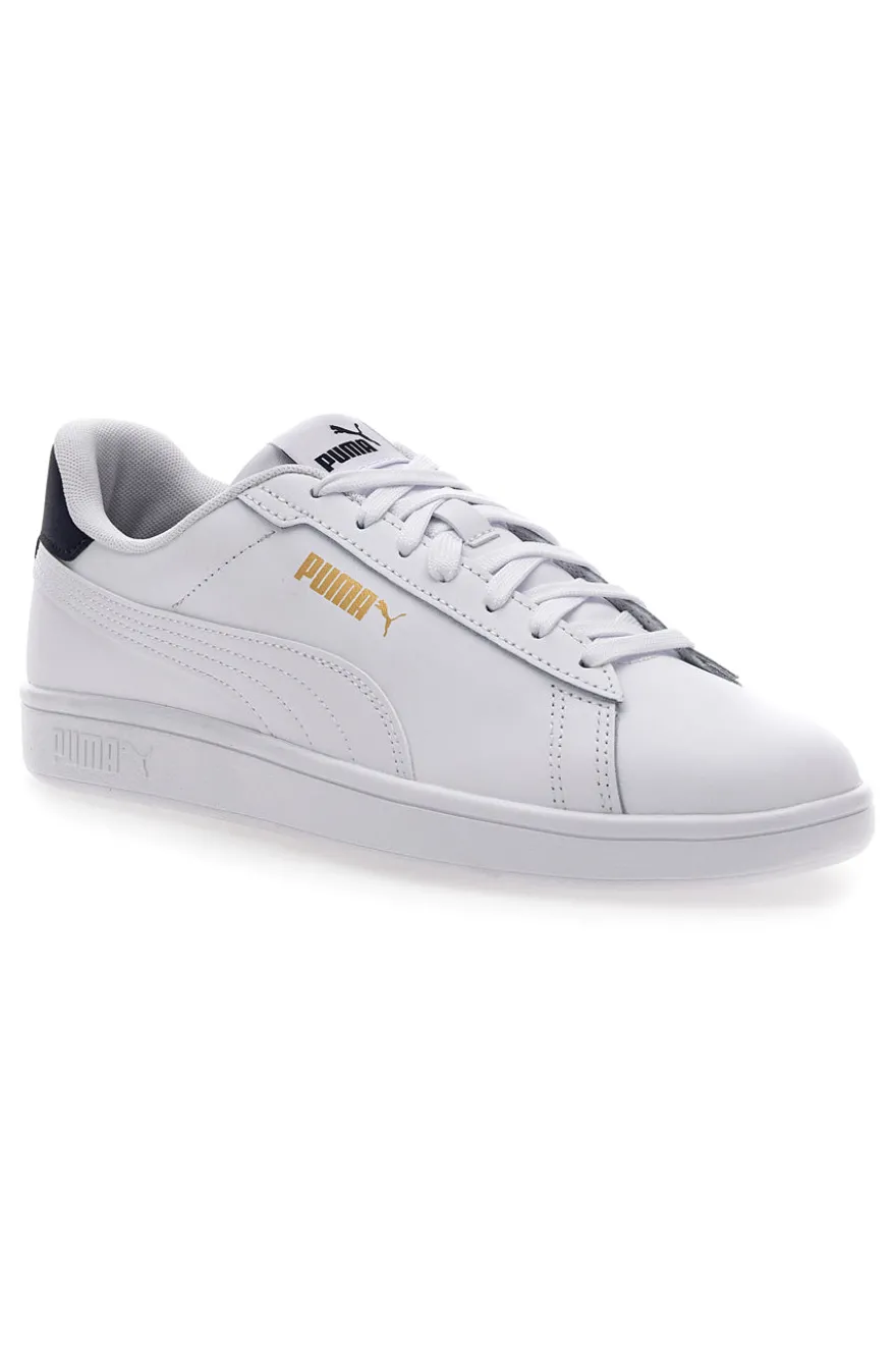 Puma Smash 3.0 L Weiße Turnschuhe mit Schnürsenkeln