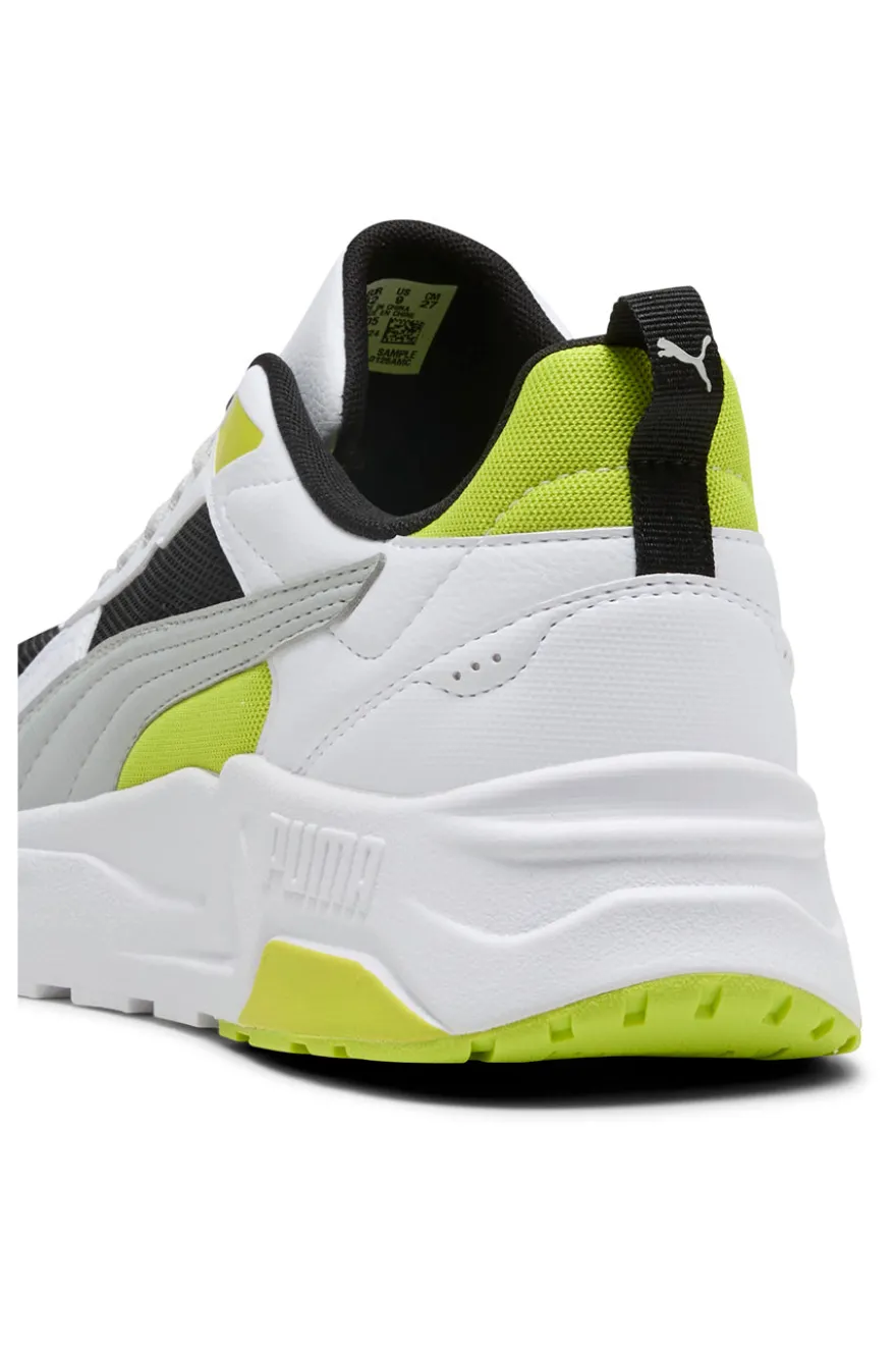 PUMA Trinity 2 LT Graue Sneakers mit Limettengrün-Details