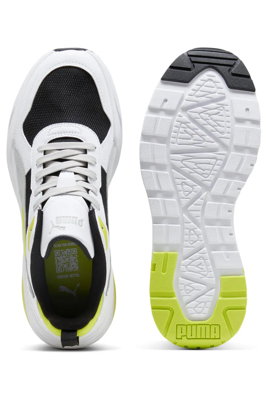 PUMA Trinity 2 LT Graue Sneakers mit Limettengrün-Details