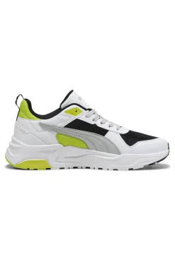 PUMA Trinity 2 LT Graue Sneakers mit Limettengrün-Details