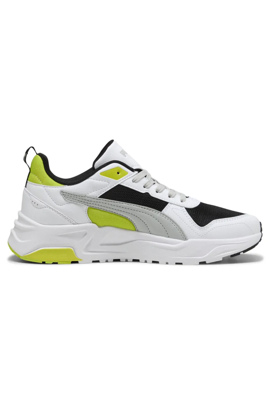 PUMA Trinity 2 LT Graue Sneakers mit Limettengrün-Details